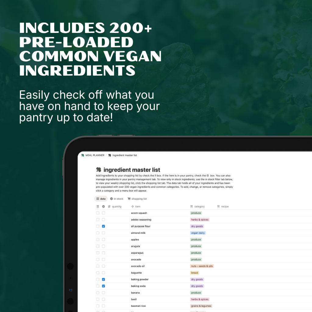 Meal Planner Template for Notion – All-In-One: Recipes, Nutrition & Shopping - Image 5